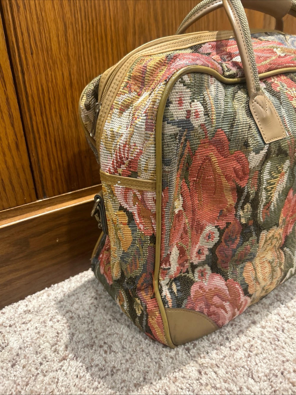 Adolfo Floral Tapestry Weekender Bag - Picture 2 of 11